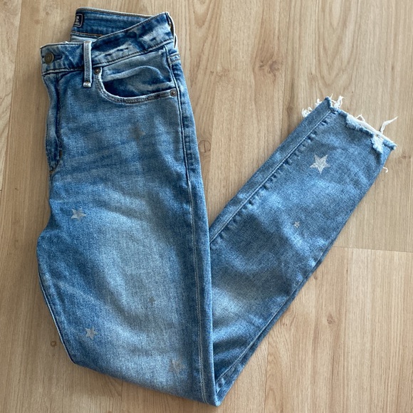 Abercrombie Simone High Rise Ankle Star Jeans Size 26 - Picture 2 of 5